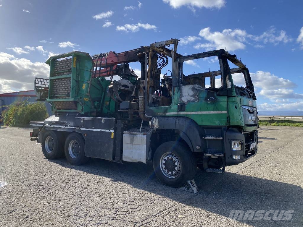 MAN TGS 26-500 6x6/JENZ HEM 583R endommagé Drobilice drva / čiperi