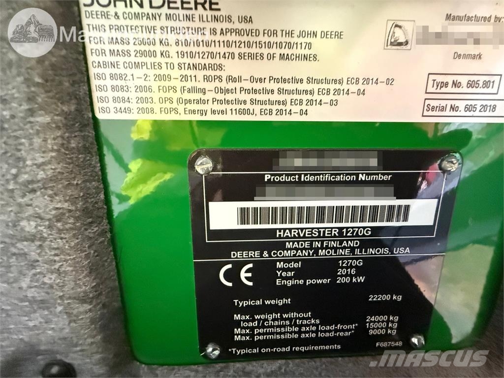 John Deere 1270G Abatteuse