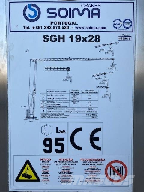 Soima Construction crane SOIMA SGH 19x28 - 28 meters - 2 Grue à tour