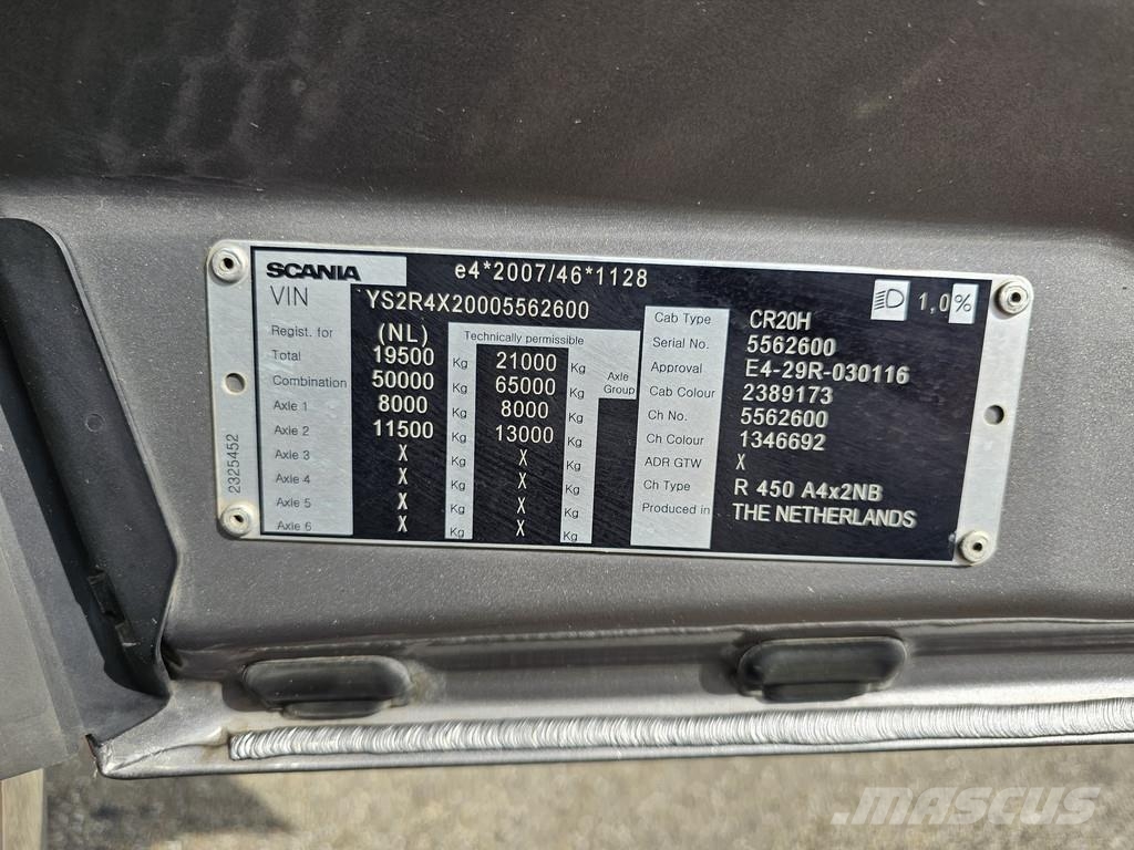 Scania R450 4x2 / FULL AIR / PARKING COOLER / 2 TANKS / P Trekkers