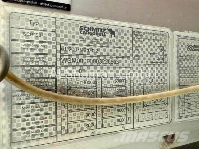 Schmitz Cargobull Mega / Edscha / Hubdach カーテンサイダー