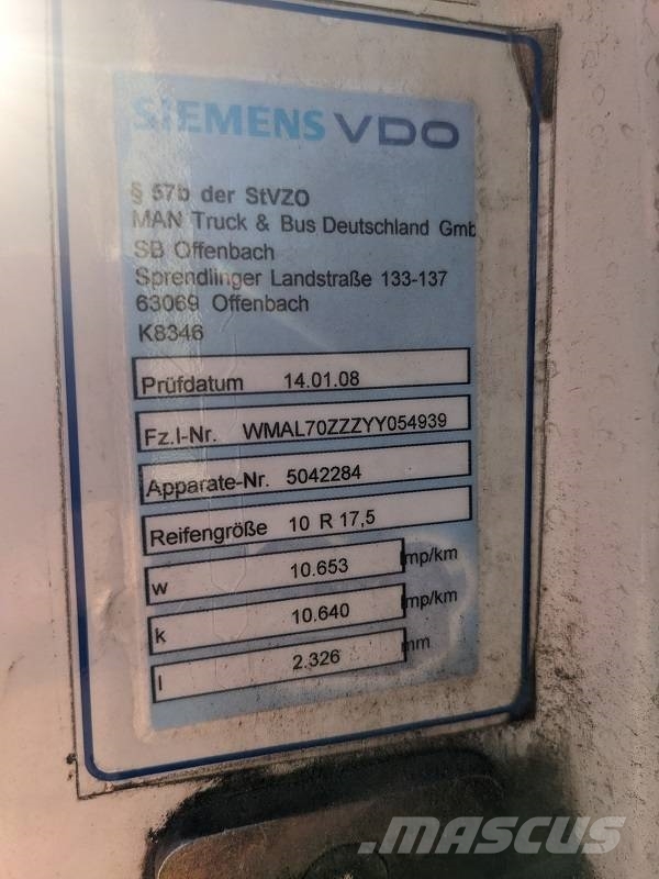 MAN 12.163 Kehrmaschine Erstzulassung 2000 Cestni pometači