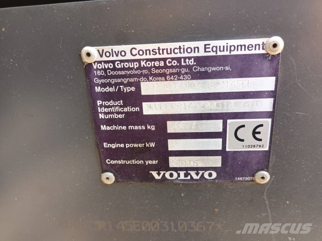 Volvo ECR 145 E myös vuokraus 履带挖掘机