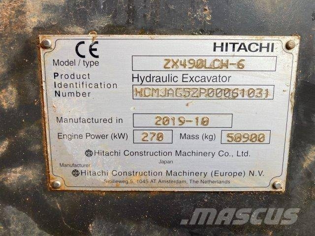 Hitachi ZX 490 LC H-6 حفارات زحافة