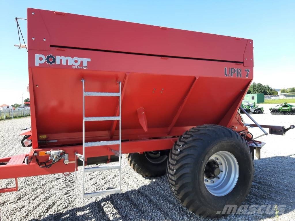 Pomot UPR 7 T fertilizer and lime spreader Mineralinių trąšų barstytuvai