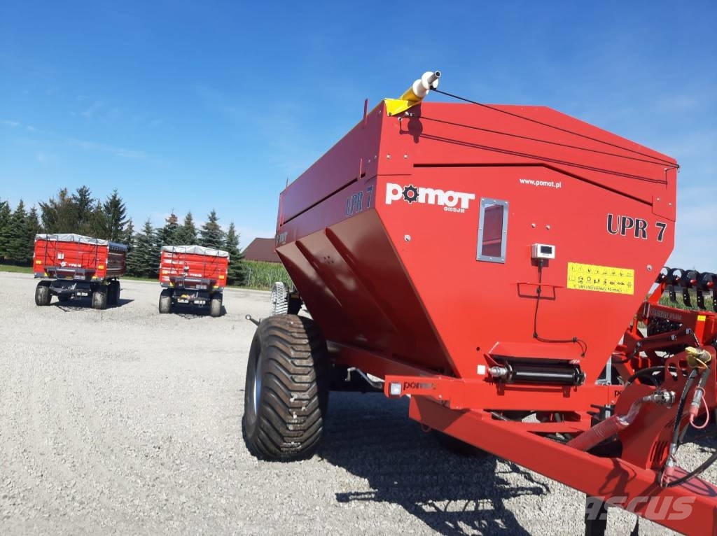Pomot UPR 7 T fertilizer and lime spreader Mineralinių trąšų barstytuvai