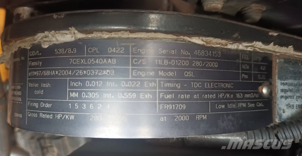 Cummins QSL CPL0422 construction machinery motor Motorer