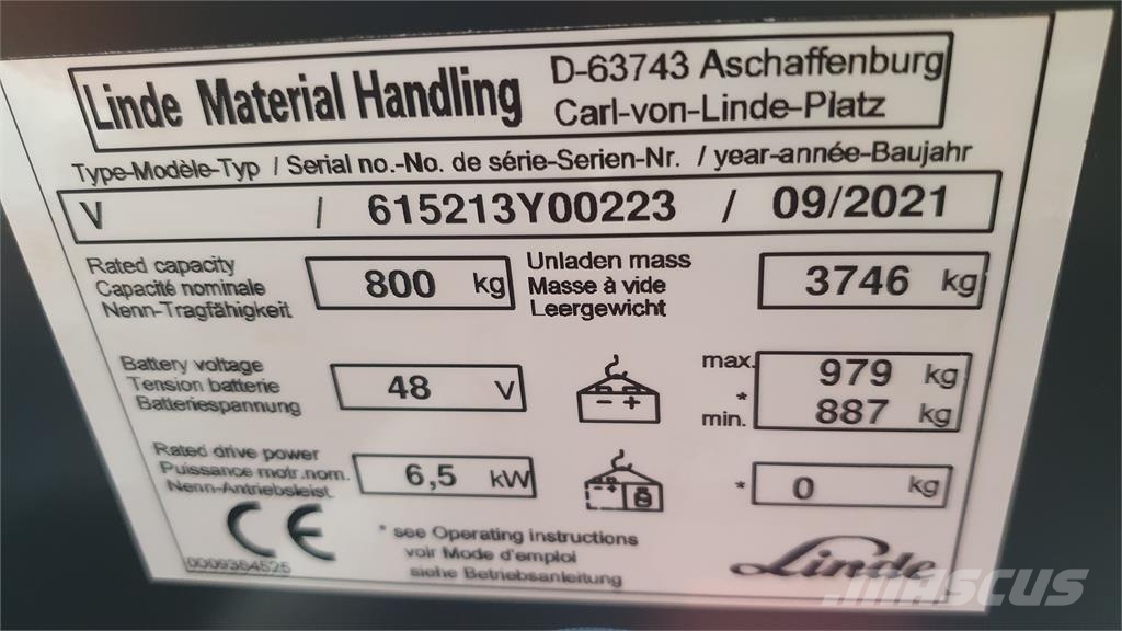 Linde V48 Περονοφόρο ανυψωτικό συλλογής παραγγελιών μεγάλου ύψους