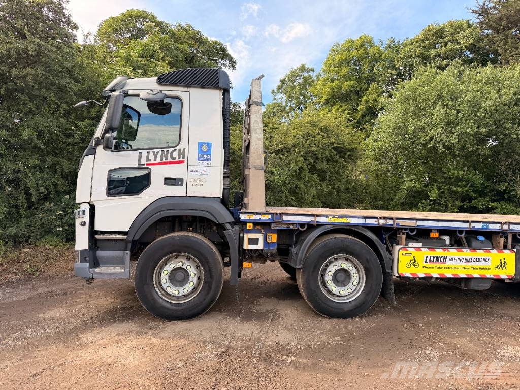 Volvo FM 380 8 X 2 Beavertail Flatbed Cheesewedge Camiones de superficie plana/cabrestantes
