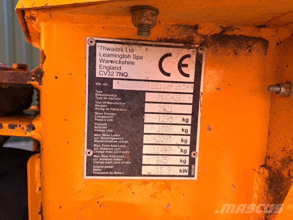 Thwaites Mach 201 1 Ton High Skip Dumper عربات نقل قلابة للمواقع
