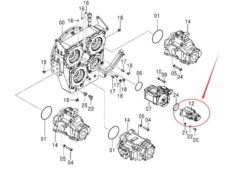 Hitachi Excavator Parts 4482892 Hydraulic Pump EX1200-5 Хидравлични