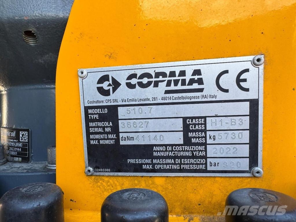 DAF XF 530 COPMA 510.7 + FLYJIB + REMOTE + FRONT STAMP Univerzální terénní jeřáby