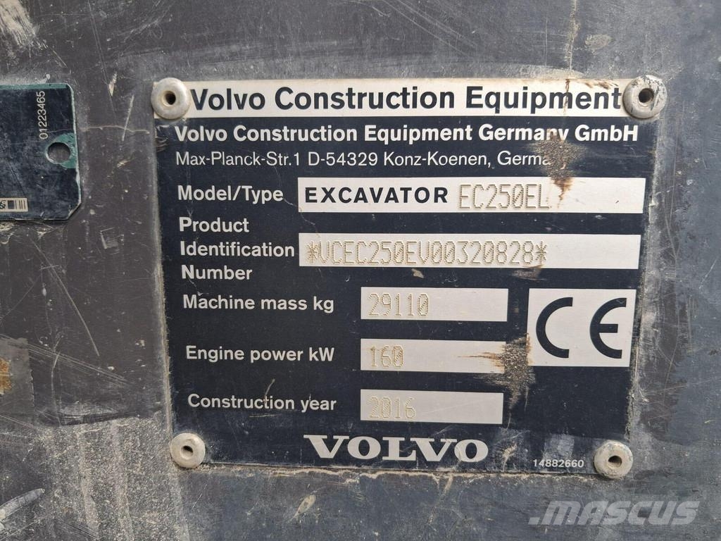 Volvo EC250EL Rupsgraafmachines