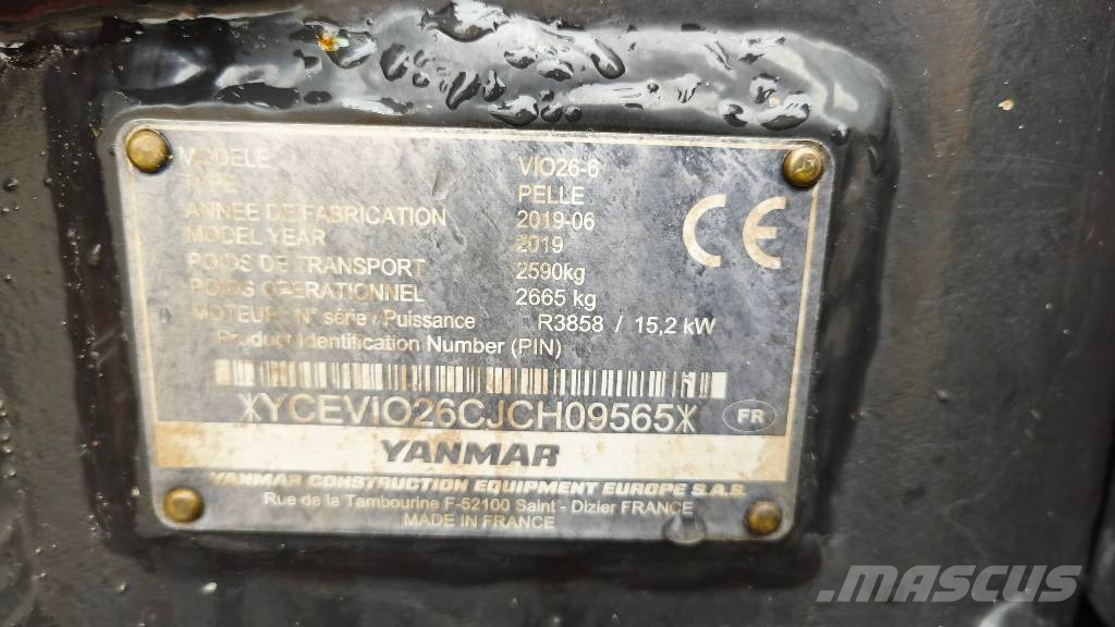 Yanmar Vio 26-6 Mini excavators < 7t