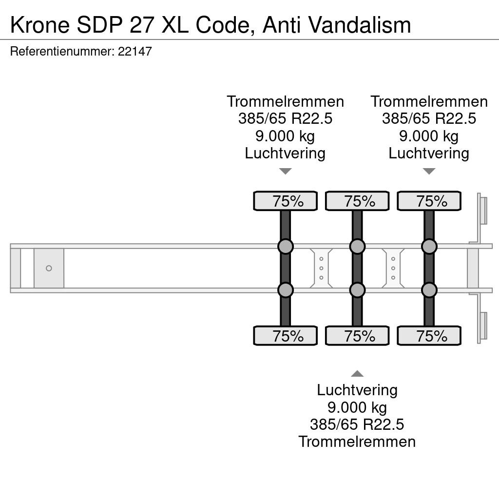 Krone SDP 27 XL Code, Anti Vandalism Plachtové návesy