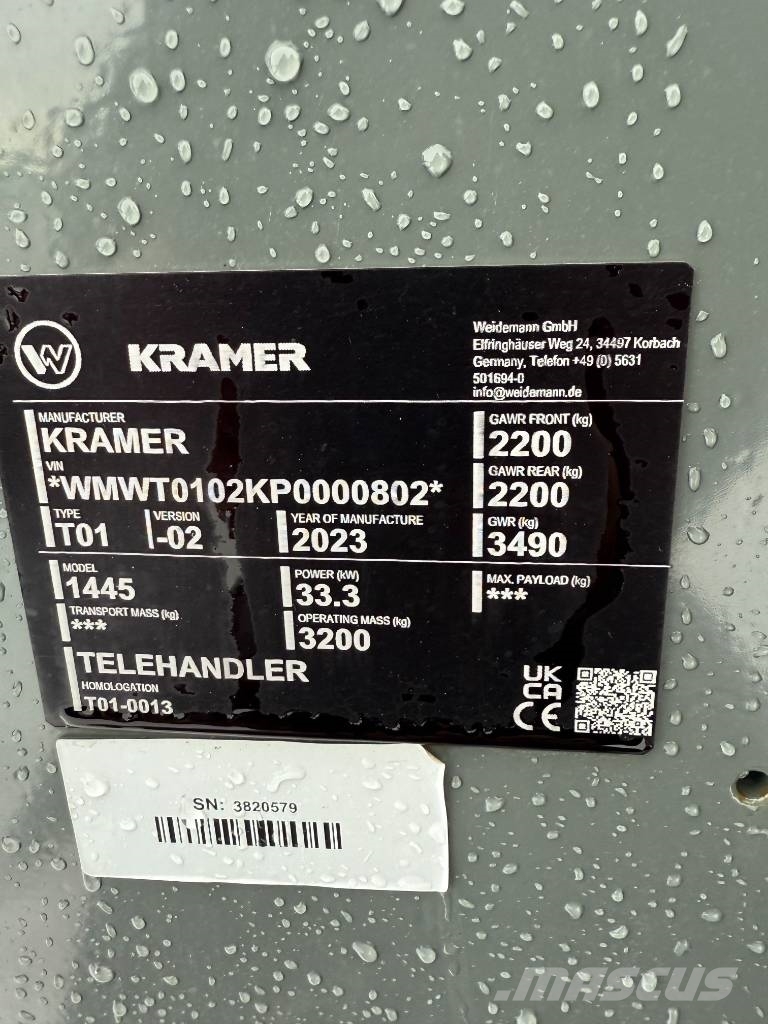 Kramer 1445 Demomaskin Luleå Teleskopiniai krautuvai