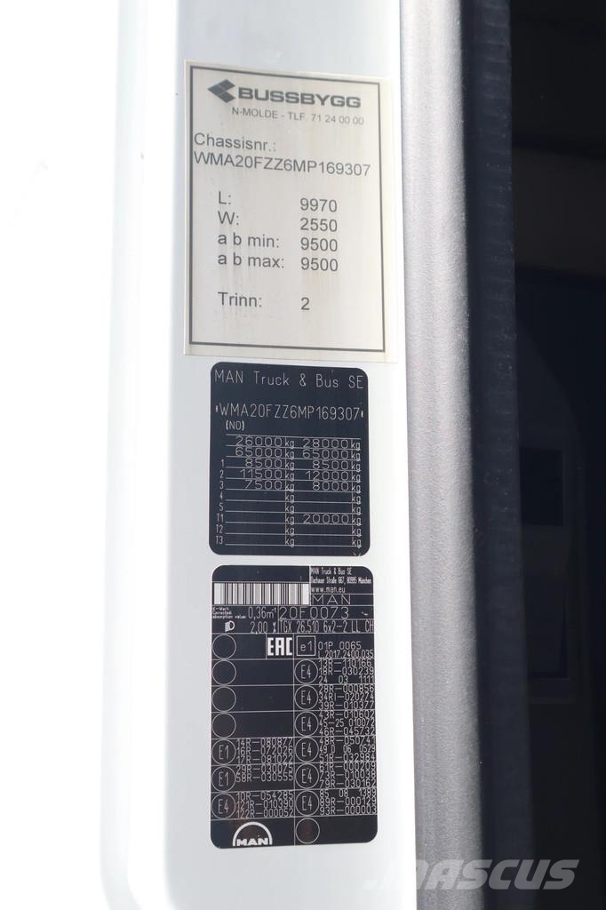 MAN TGX 26.510 | 6X2 | RETARDER | BDF | EURO 6 Kamioni za podizanje kablova