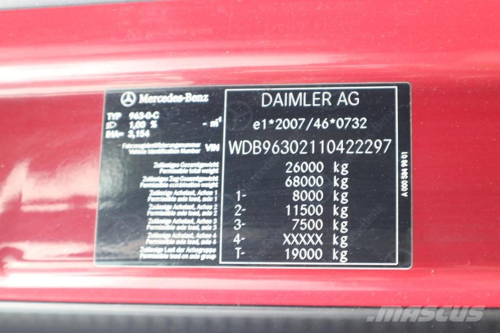Mercedes-Benz Actros 2553 | 6X2 | RETARDER | 1M FLOOR HEIGHT | E 平板栏板货车