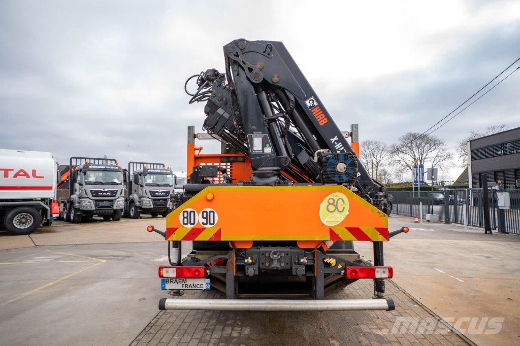 Renault C 430 DXI-6X4+ HIAB 18T/m / 3 EXT شاحنات مسطحة/مفصلية الجوانب