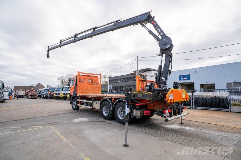 Renault C 430 DXI-6X4+ HIAB 18T/m / 3 EXT Flatbed kamyonlar