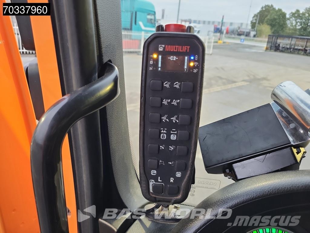 MAN TGM 18.320 4X2 HIAB FTR12 Skiploader Absetzkipper Kravas automašinas konteineru vedeji
