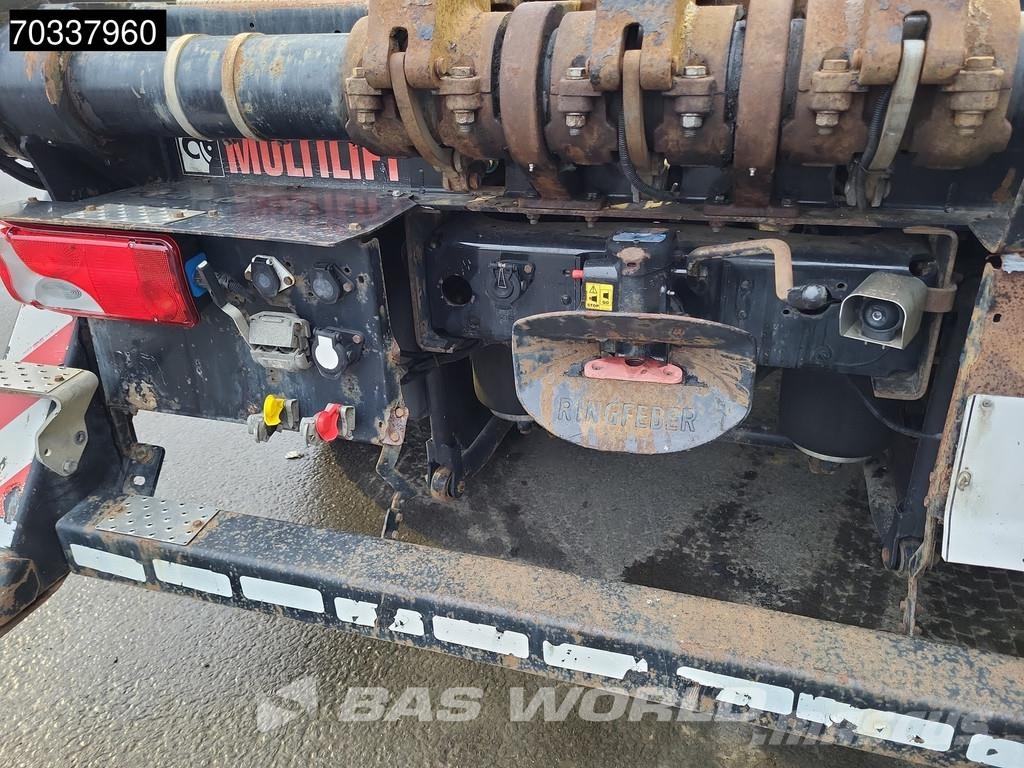 MAN TGM 18.320 4X2 HIAB FTR12 Skiploader Absetzkipper Kravas automašinas konteineru vedeji