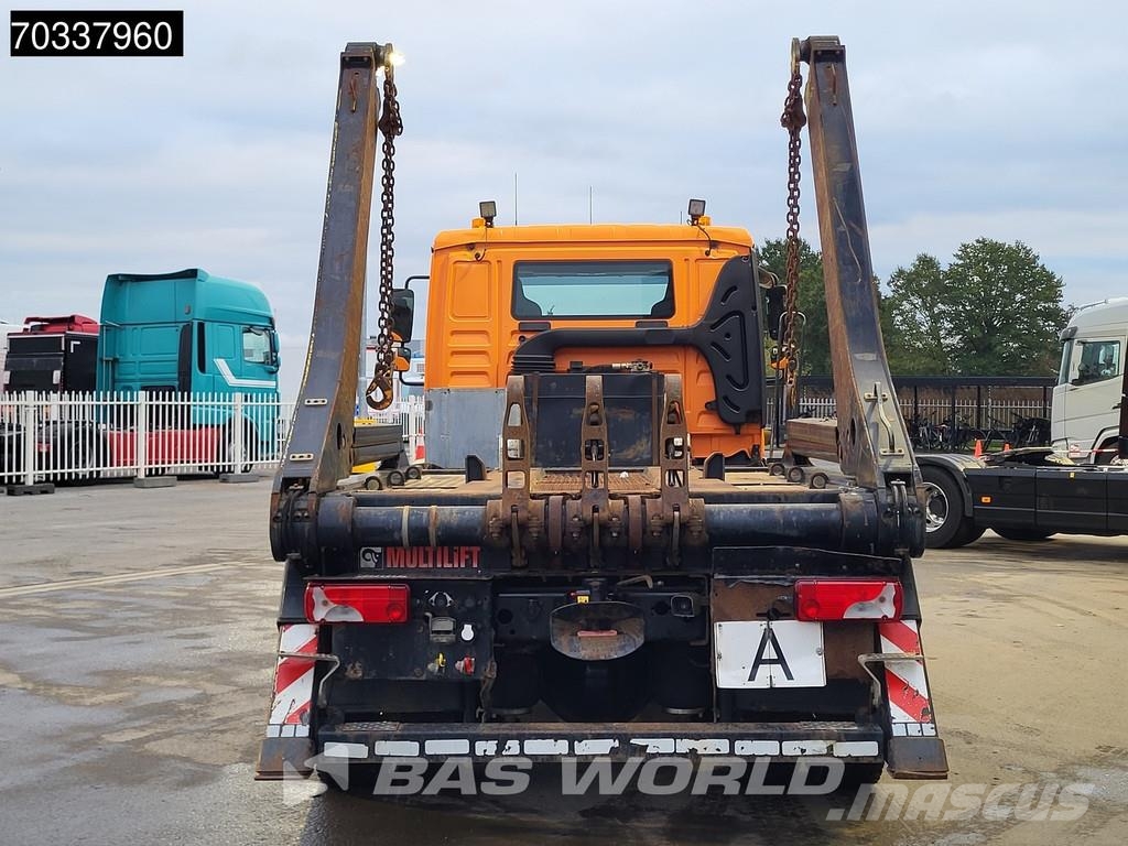 MAN TGM 18.320 4X2 HIAB FTR12 Skiploader Absetzkipper Kravas automašinas konteineru vedeji