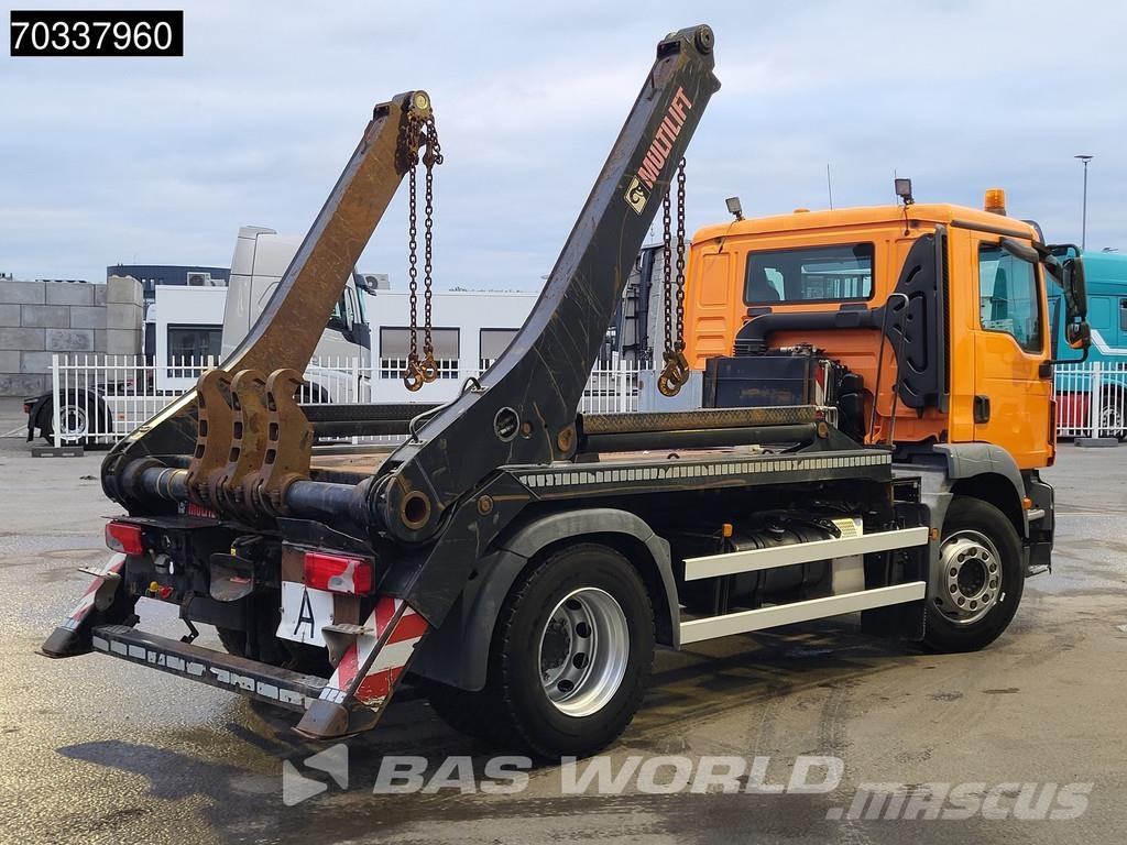 MAN TGM 18.320 4X2 HIAB FTR12 Skiploader Absetzkipper Kravas automašinas konteineru vedeji