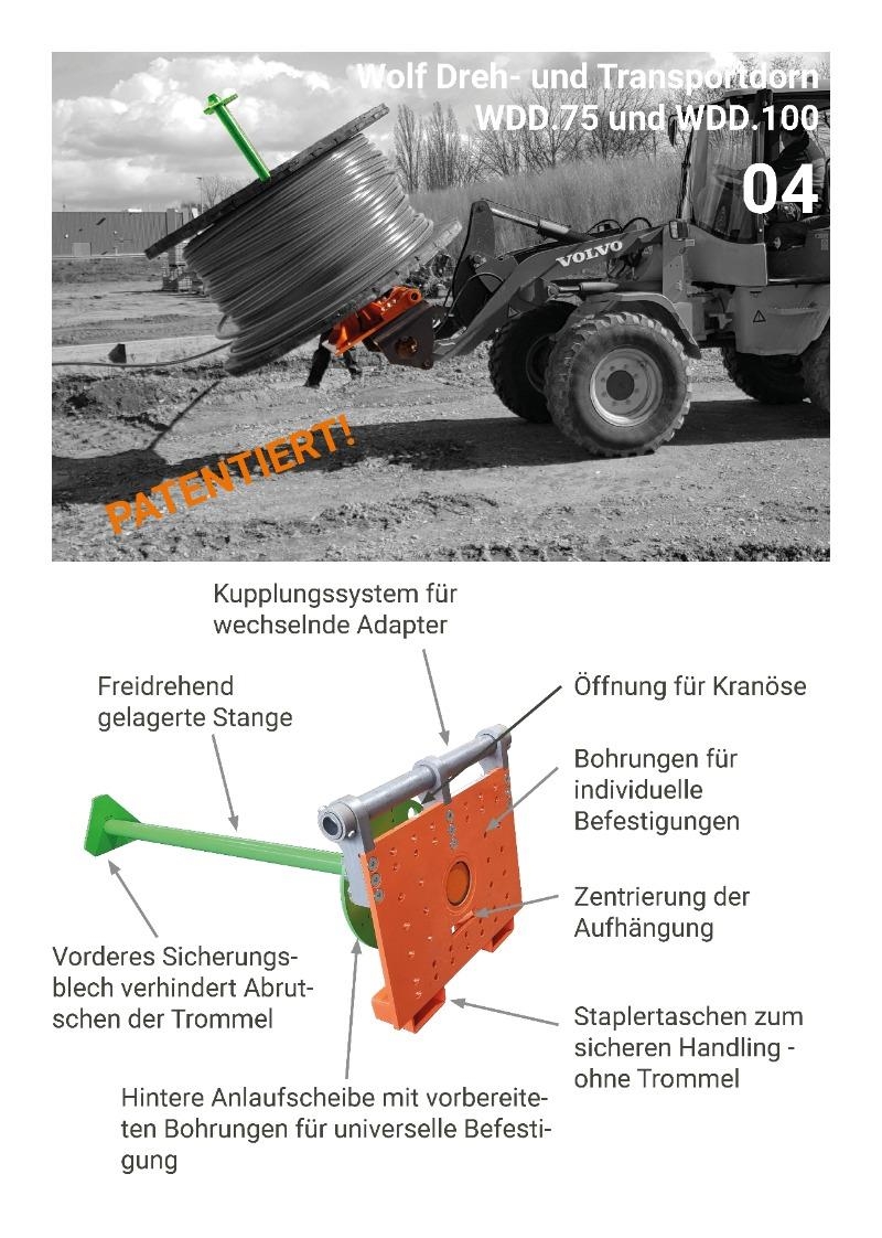 Wolf Dreh- und Transportdorn WDD.75 ماكينات زراعية - غير ذلك