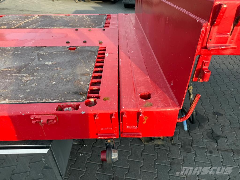 Jumbo 2-assige uitschuifbare semi-dieplader – 4 meter ui Low loader-semi-trailers