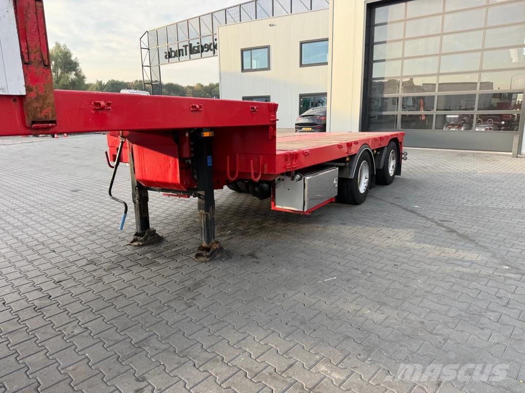 Jumbo 2-assige uitschuifbare semi-dieplader – 4 meter ui Low loader-semi-trailers
