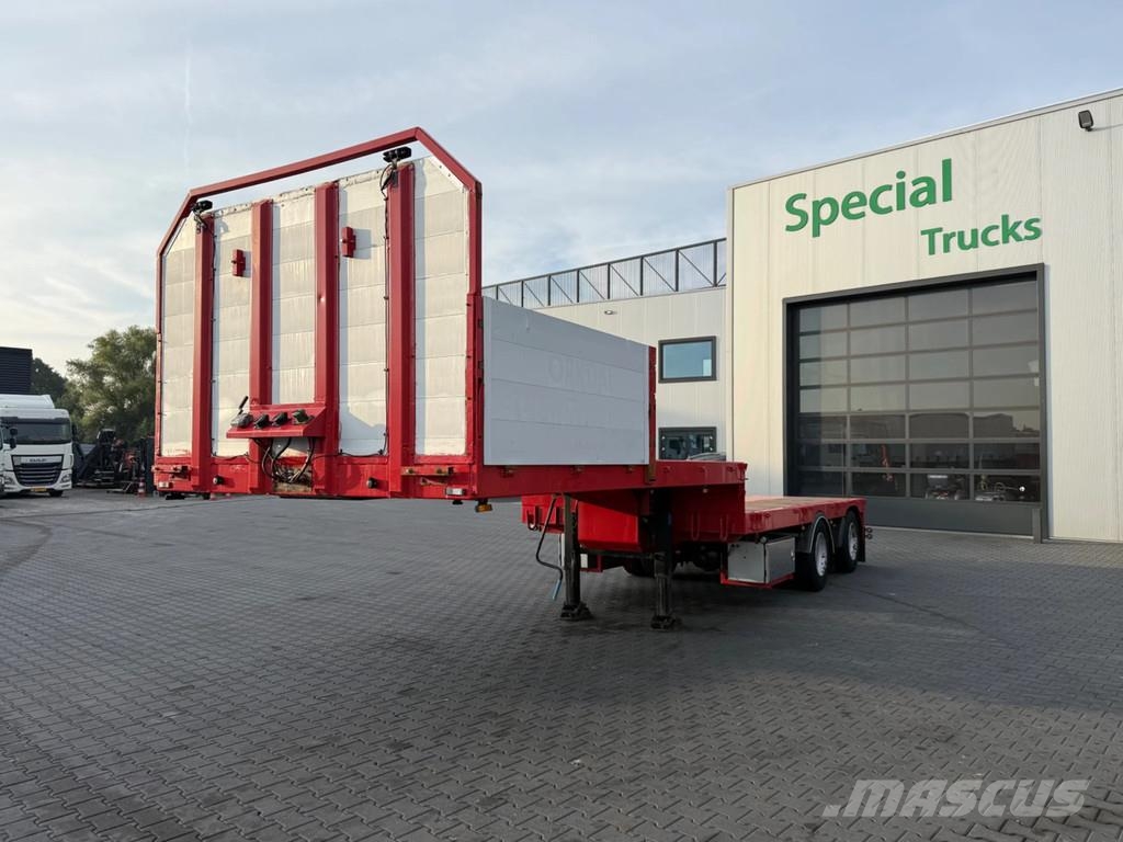 Jumbo 2-assige uitschuifbare semi-dieplader – 4 meter ui Low loader-semi-trailers