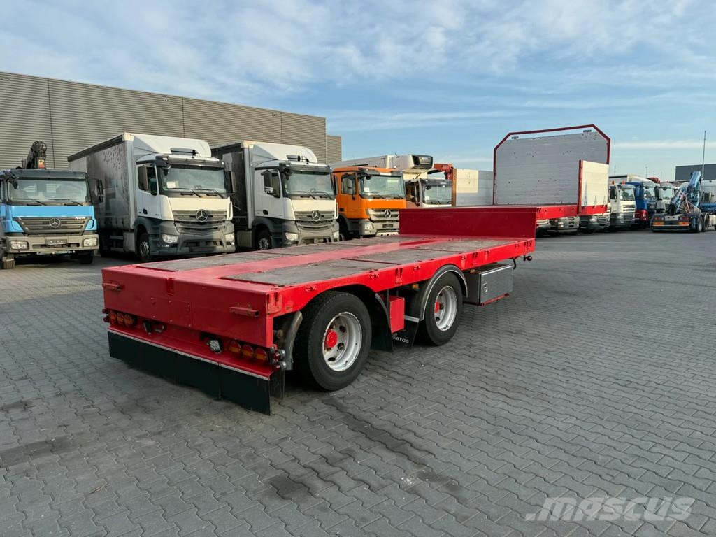 Jumbo 2-assige uitschuifbare semi-dieplader – 4 meter ui Low loader-semi-trailers