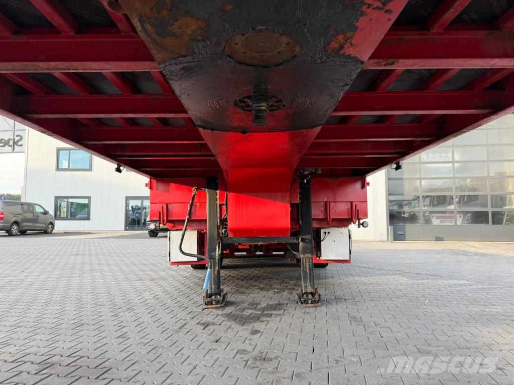 Jumbo 2-assige uitschuifbare semi-dieplader – 4 meter ui Low loader-semi-trailers
