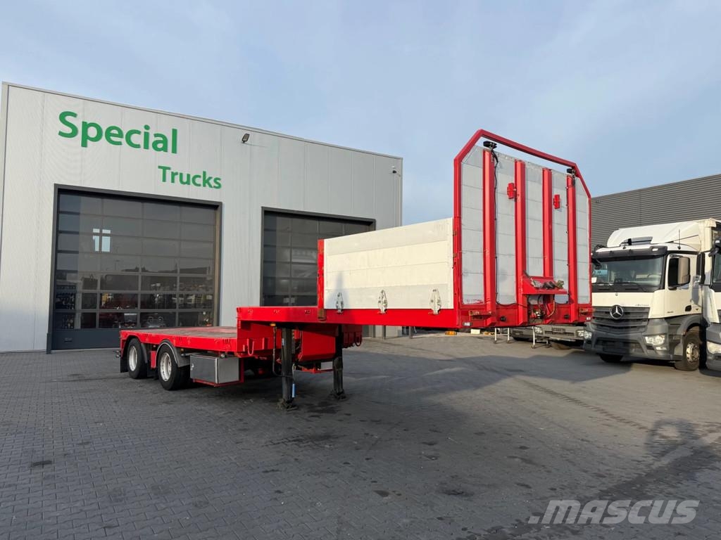 Jumbo 2-assige uitschuifbare semi-dieplader – 4 meter ui Low loader-semi-trailers