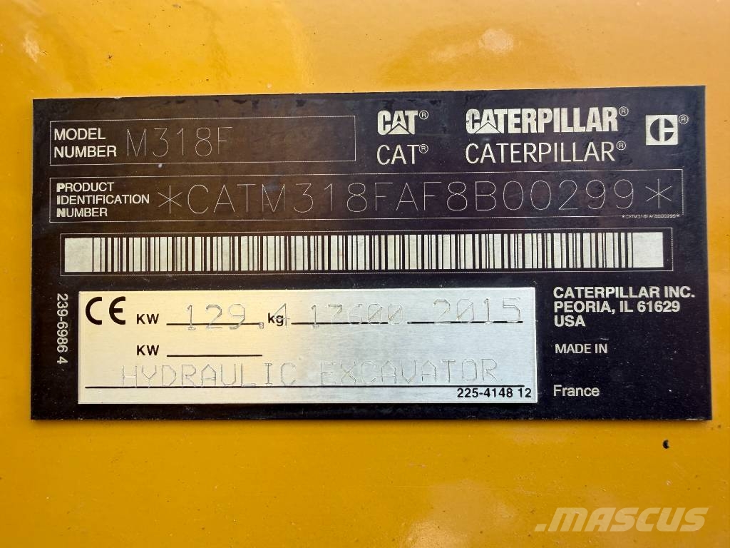 CAT M318F Pyöräkaivukoneet