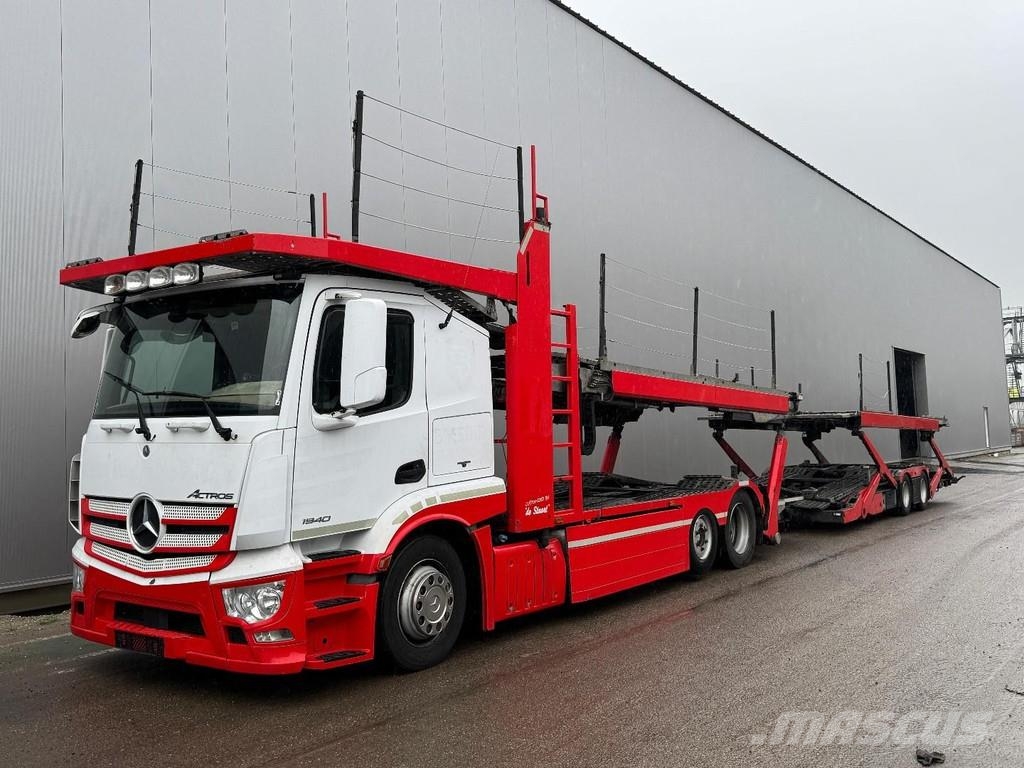 Mercedes-Benz Actros 6X2 EURO 6 + KÄSSBOHRER 2 AXLE BPW TRAILER Oprijwagen