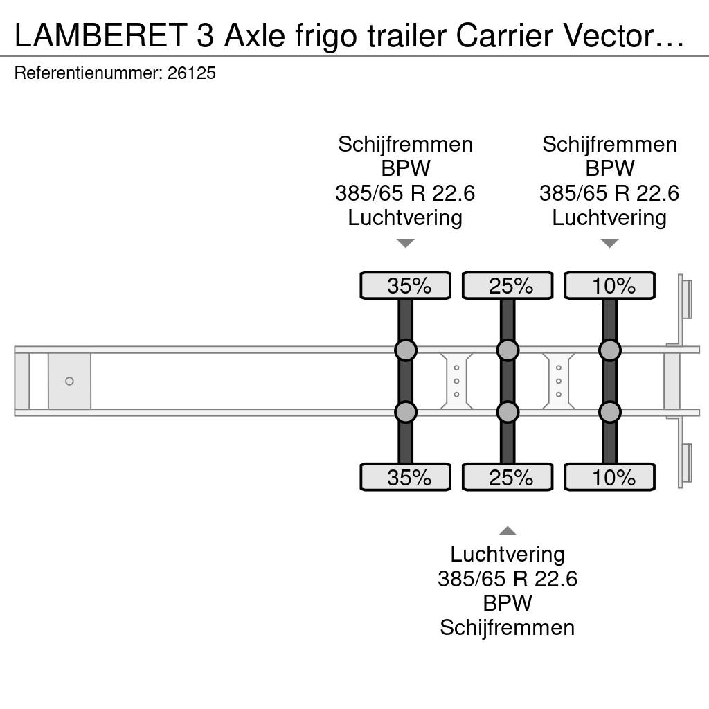 Lamberet 3 Axle frigo trailer Carrier Vector 1950 Bi-Temp نصف مقطورات بدرجة حرارة قابلة للضبط