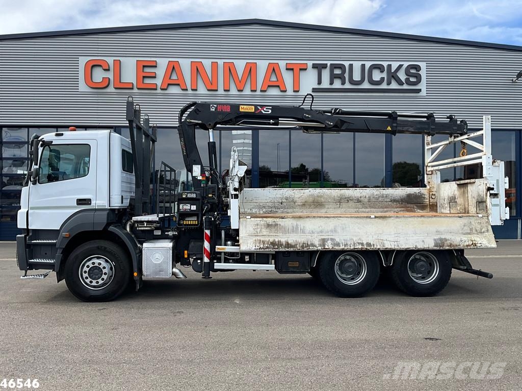 Mercedes-Benz Axor 2636 6x4 Manual Full steel Hiab 14 Tonmeter l Bañeras basculantes usadas