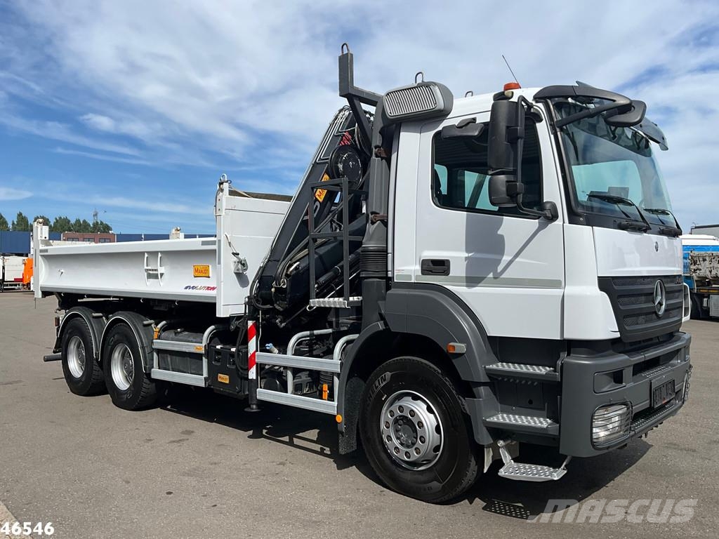 Mercedes-Benz Axor 2636 6x4 Manual Full steel Hiab 14 Tonmeter l Bañeras basculantes usadas