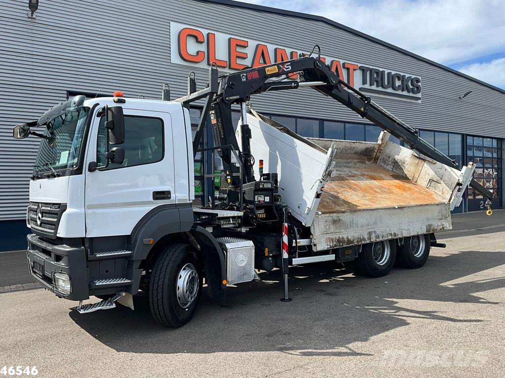 Mercedes-Benz Axor 2636 6x4 Manual Full steel Hiab 14 Tonmeter l Bañeras basculantes usadas