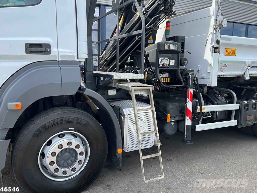 Mercedes-Benz Axor 2636 6x4 Manual Full steel Hiab 14 Tonmeter l Bañeras basculantes usadas