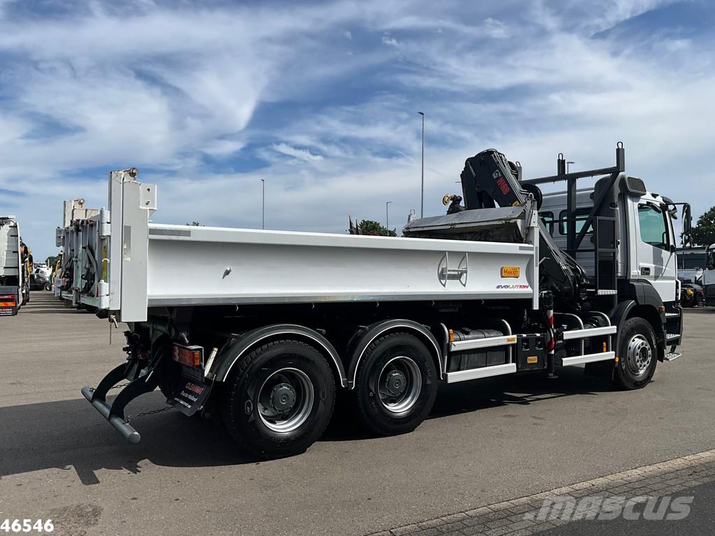 Mercedes-Benz Axor 2636 6x4 Manual Full steel Hiab 14 Tonmeter l Bañeras basculantes usadas