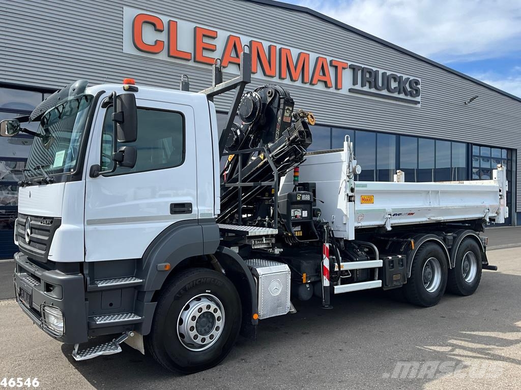 Mercedes-Benz Axor 2636 6x4 Manual Full steel Hiab 14 Tonmeter l Bañeras basculantes usadas