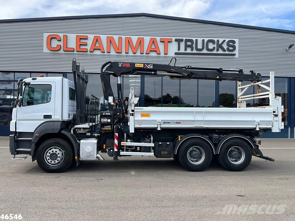 Mercedes-Benz Axor 2636 6x4 Manual Full steel Hiab 14 Tonmeter l Bañeras basculantes usadas