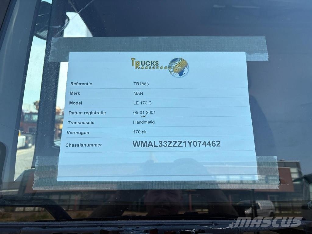 MAN LE 170 C + Loadlift + Euro 3 Camion cassonati