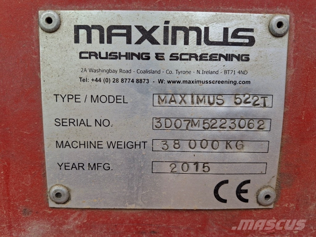 Maximus 522 T Пресяващи и Сортиращи