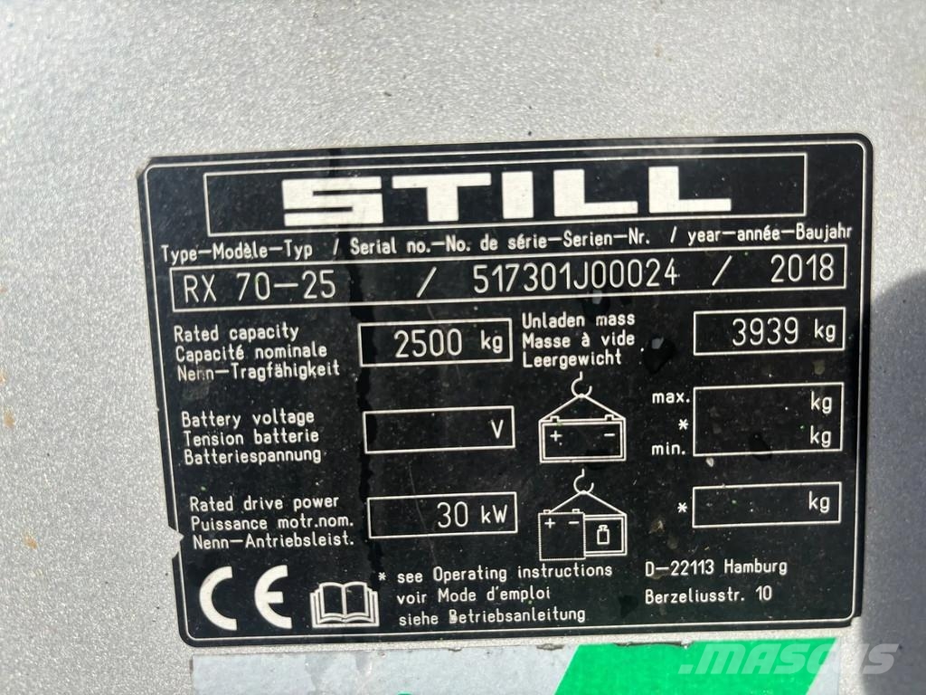 Still RX70-25 Heftruck Diesel Diiseltõstukid