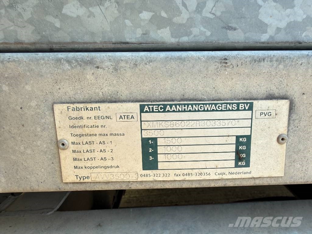 Atec schamelwagen 6 x 210 Aanhangwagens