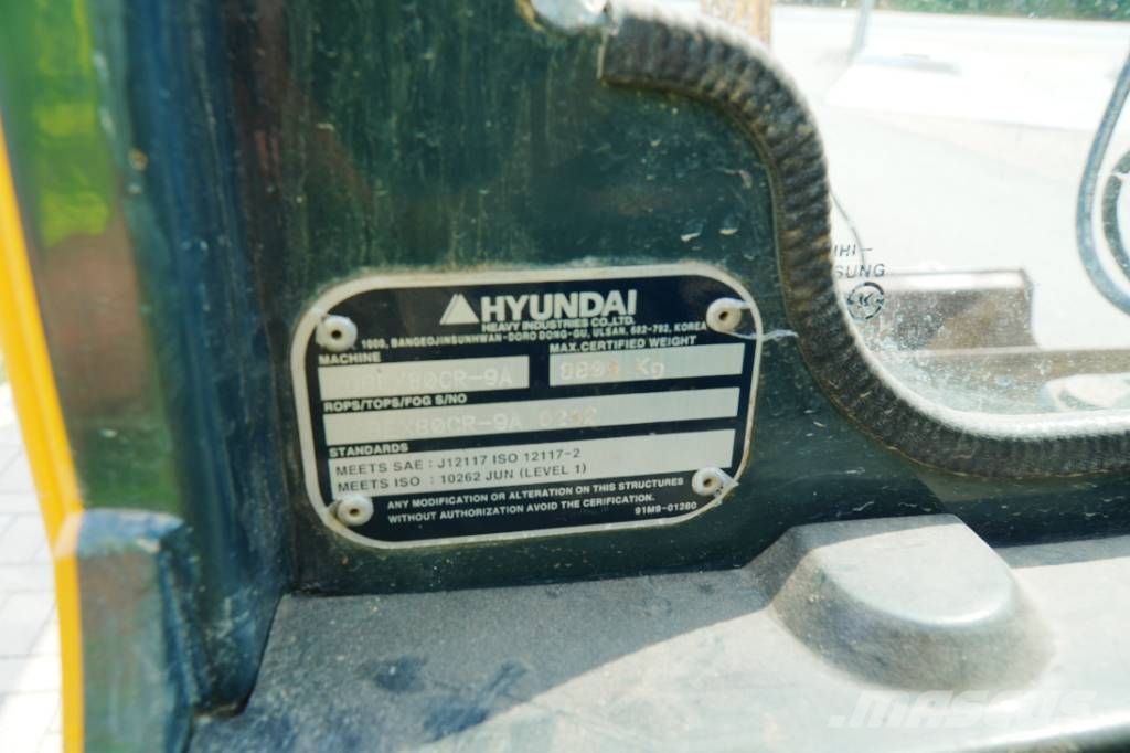 Hyundai R80CR-9A | 2015 | 4 Buckets + Sorting Grab Midi bagri 7t – 12t